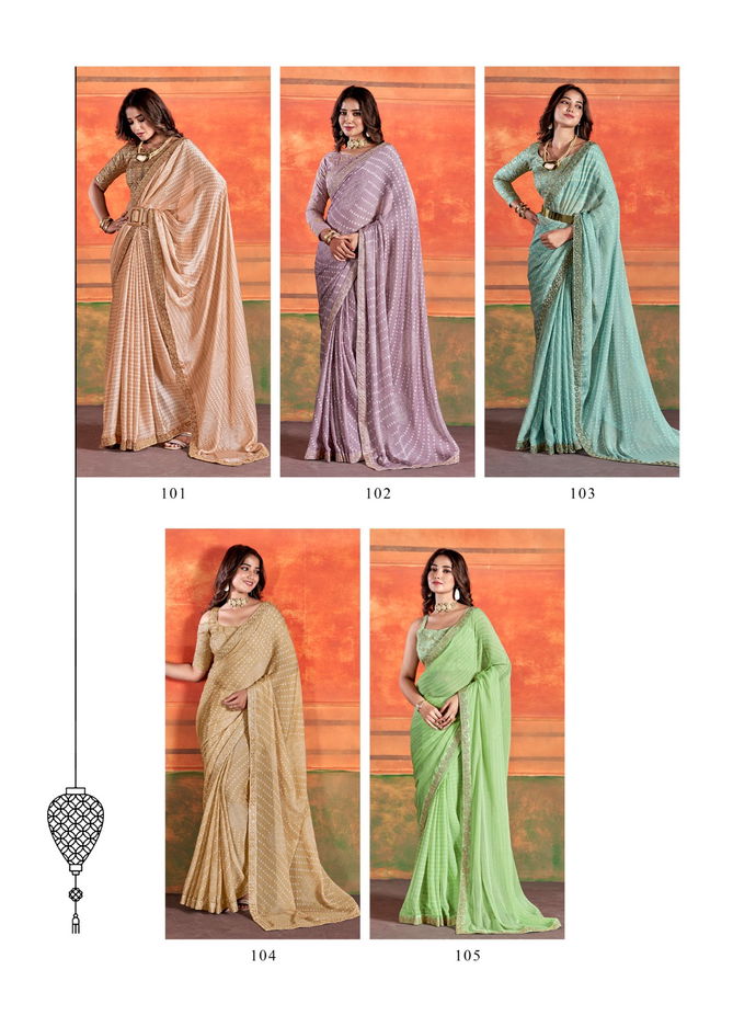 Stavan Pihu Chiffon Embroidery Party Wear Saree Catalog